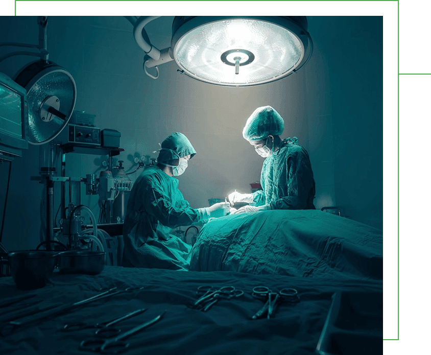 Two women in a room with lights on.